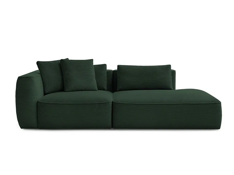3er Sofa BOBOCHIC LEOPOLD Cord-Stoff dunkelgrün