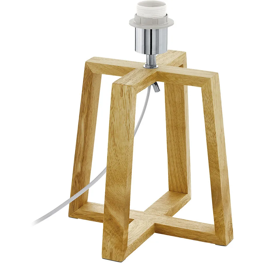 Tischlampe Montiano Braun Holz 23 cm 31 cm