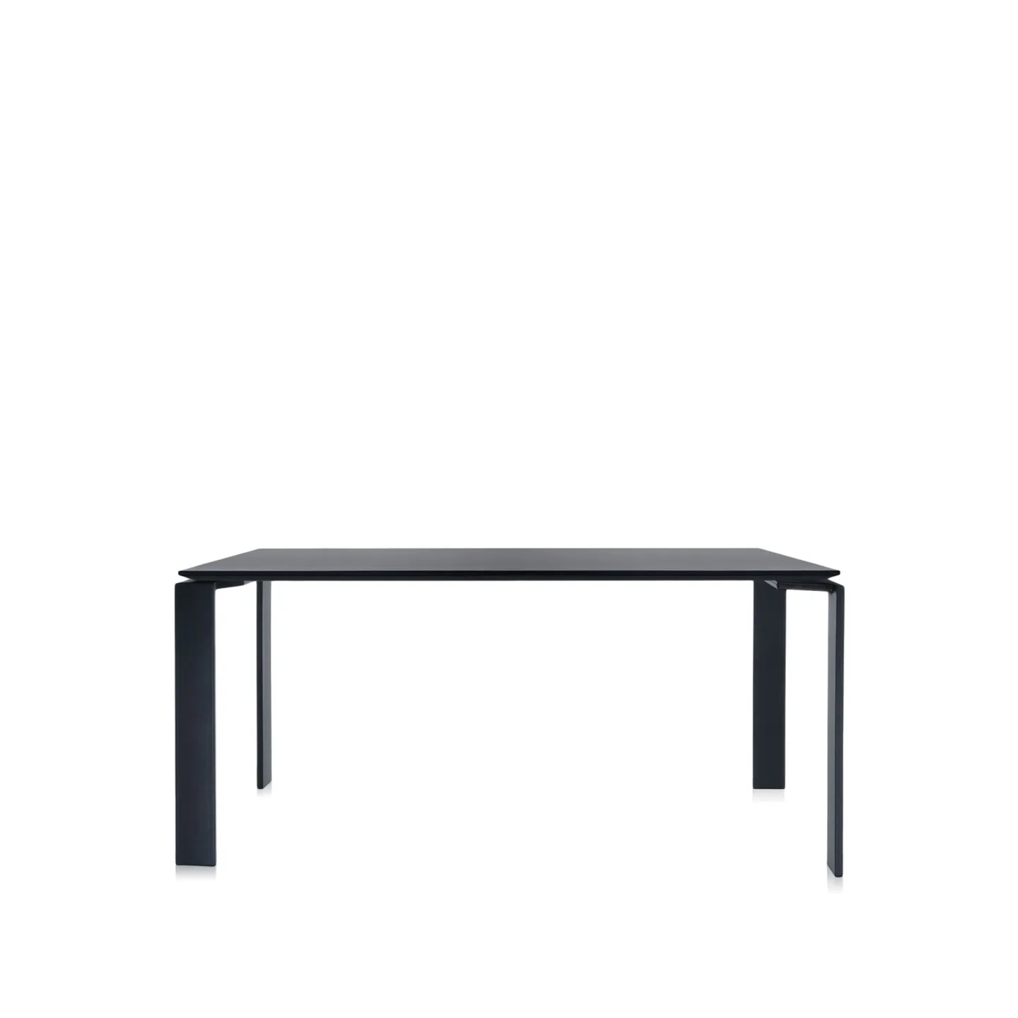 Kartell - Four Table 4522 158x79, Black/Black, Scratch-Proof Laminate - Matbord - Ferruccio Laviani - Svart - Laminat/Metall