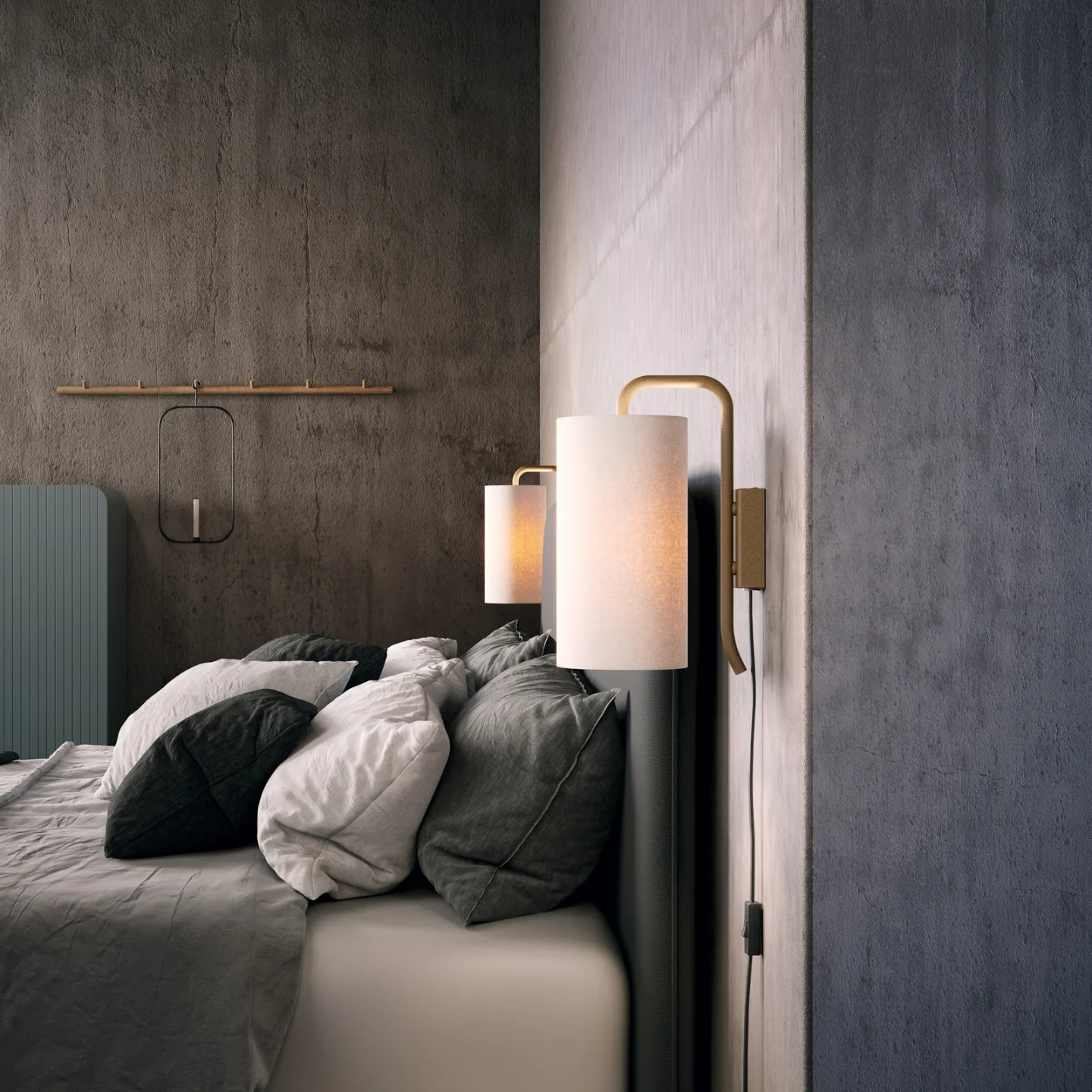 Pensile Wandleuchte Sand - Belid - Wohnzimmer - Metall