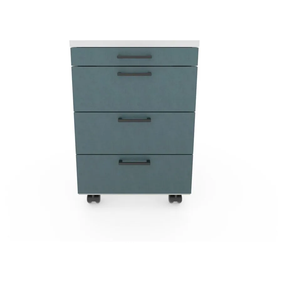 Rollcontainer Window grau/grün Holzwerkstoff B 43.5 H 64 cm - Möbel Konfigurator: Traummöbel individuell zusammenstellen