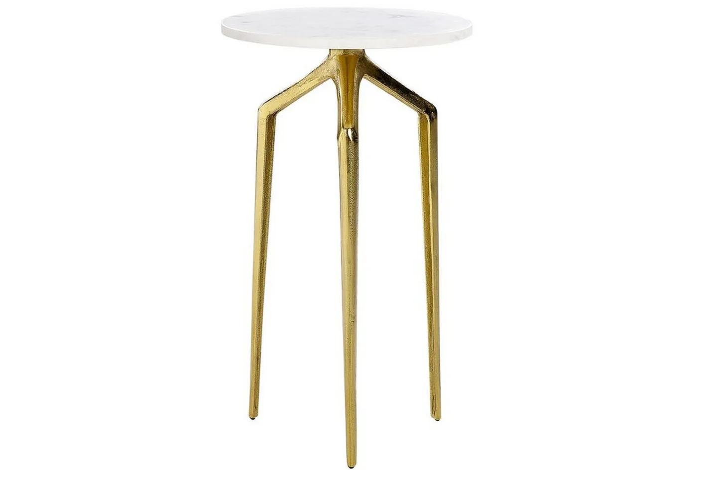 Fiori Sidobord 30 cm - Vit/Guld
