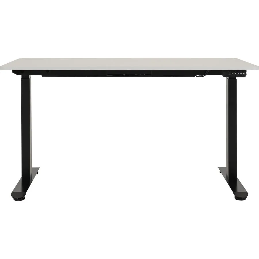 Schreibtisch Lario weiss/schwarz Melaninbeschichtete Holzwerkstoffplatte Höhenverstellbar B 140 T 70 cm