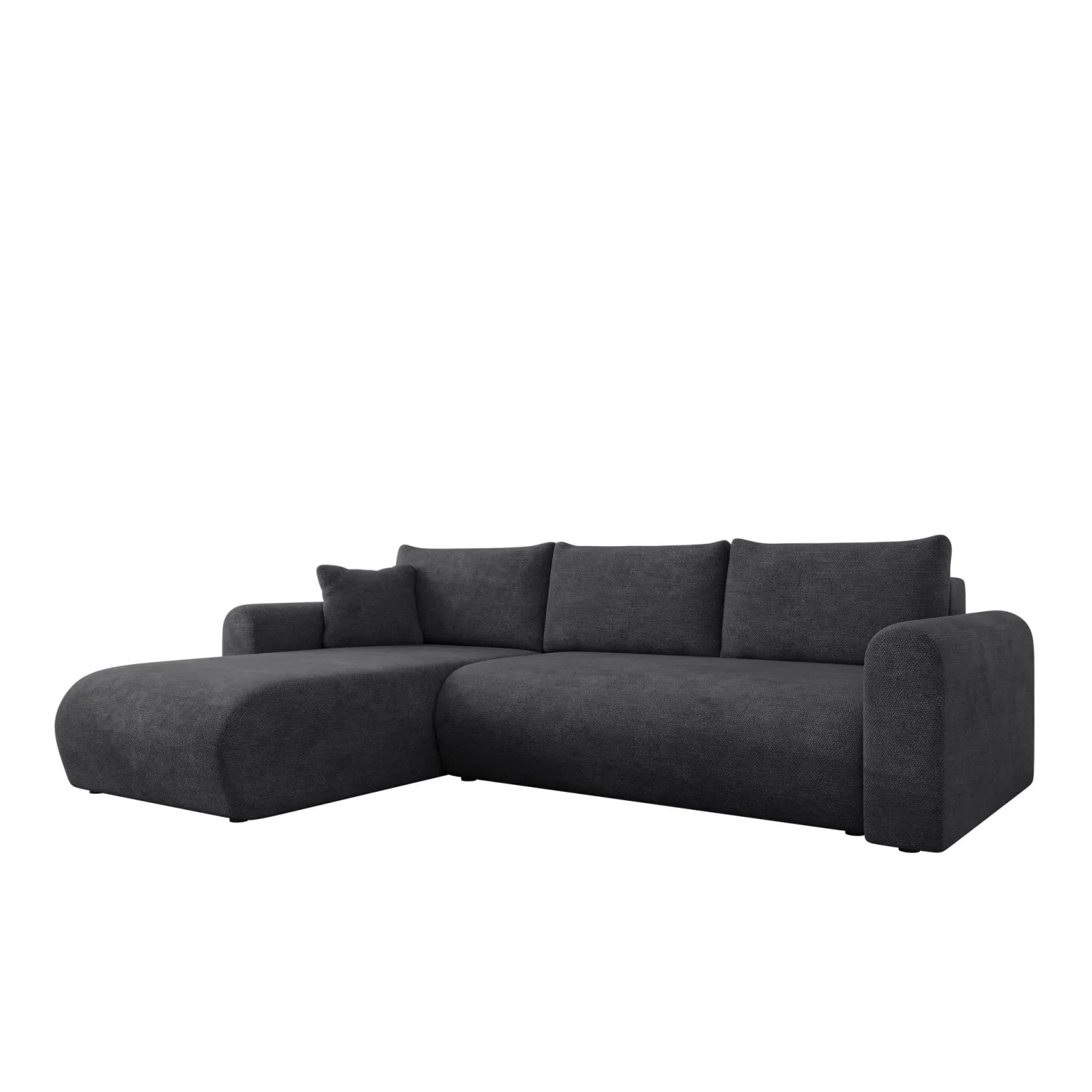 Tacon 3-sits Bäddsoffa med divan - svart