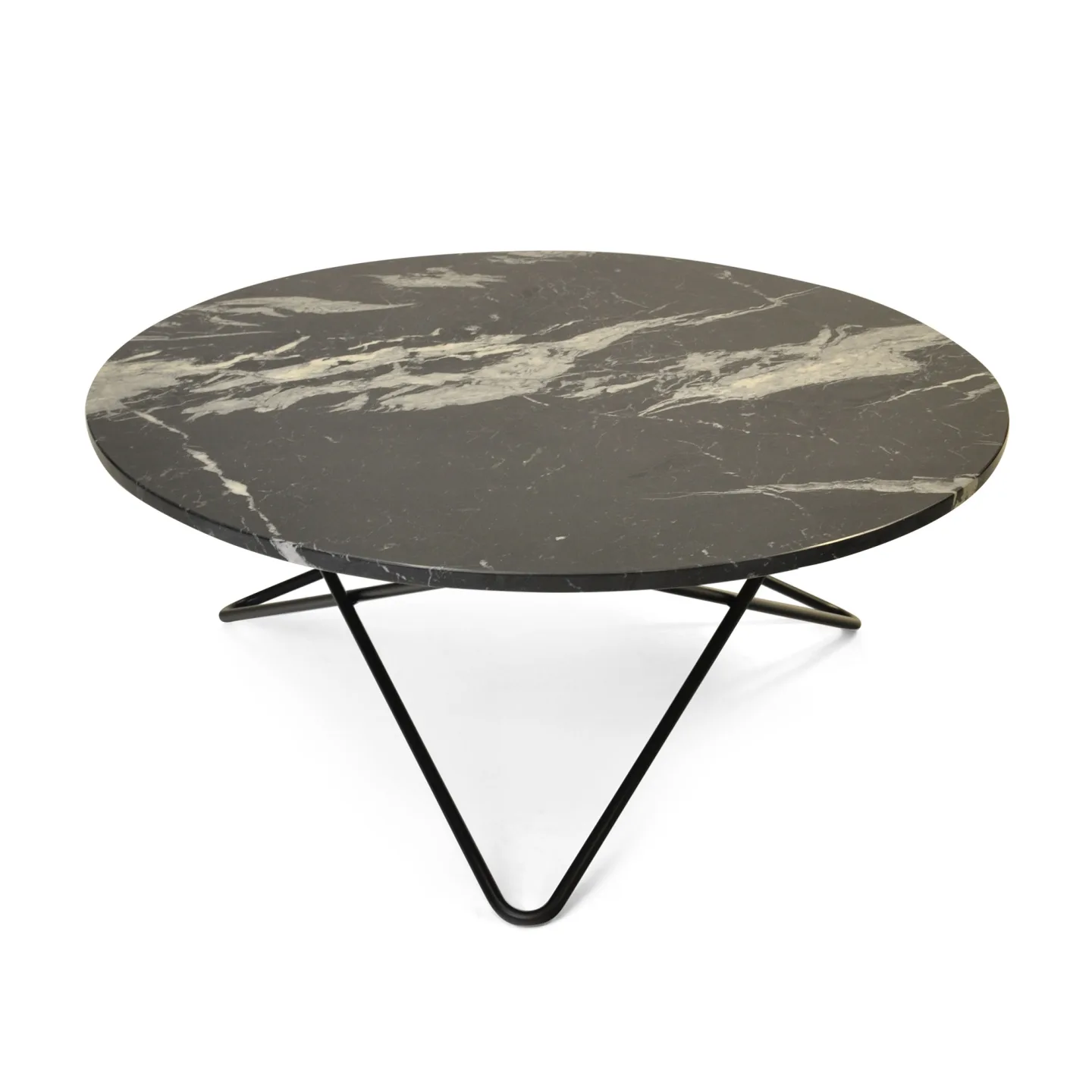 OX Denmarq - Large O Table, Black Steel Frame, Top: Black Marble - Soffbord - Dennis Marquart - Svart - Metall/Sten