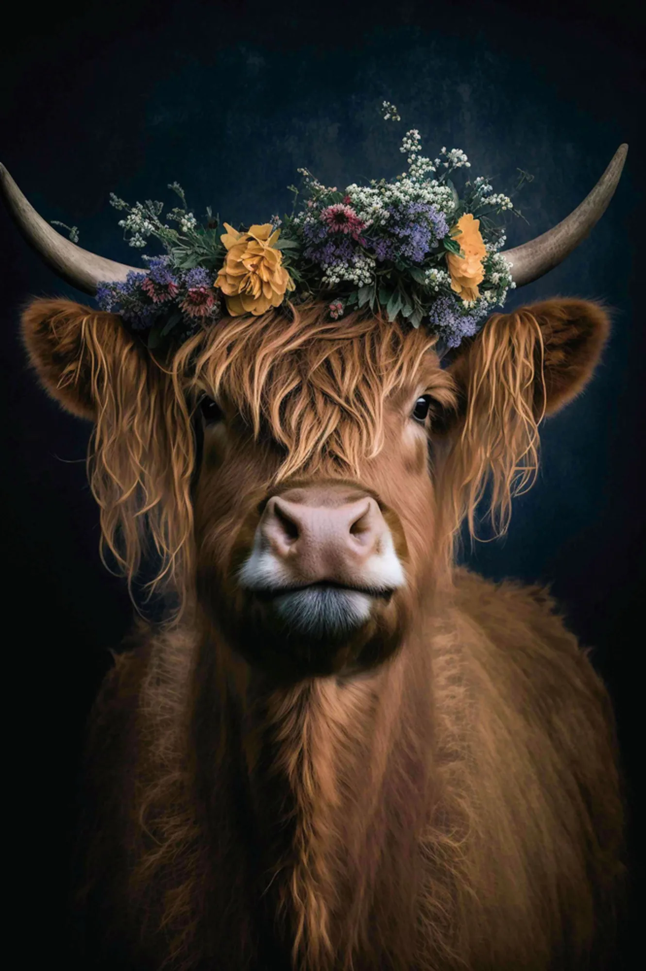 image LAND Glasbild Flower Cow | Schubiger Möbel