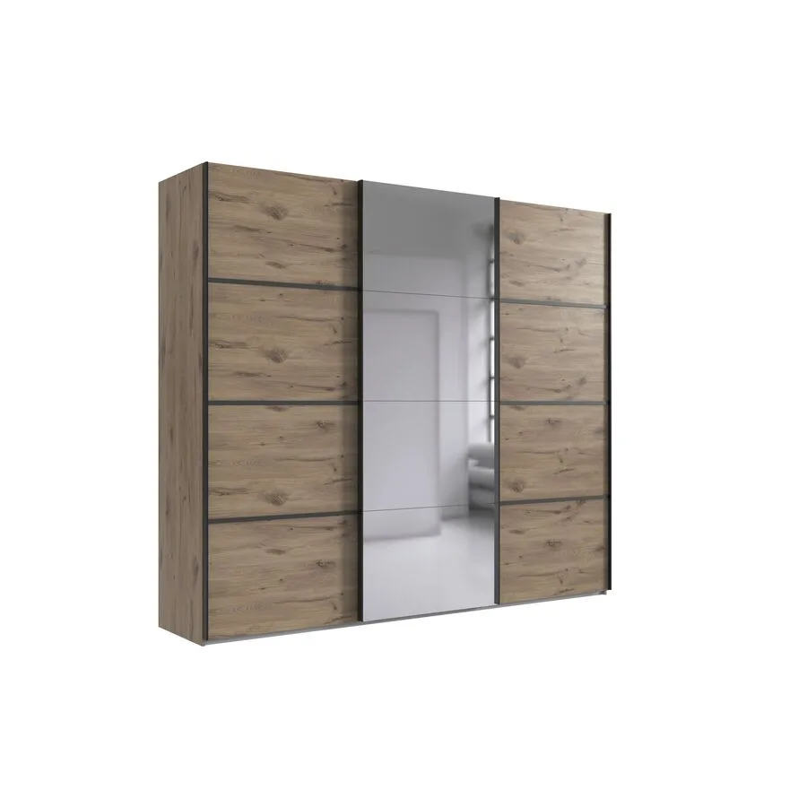 Kleiderschrank Jurky Eiche Nachbildung Holzwerkstoff B 270 cm