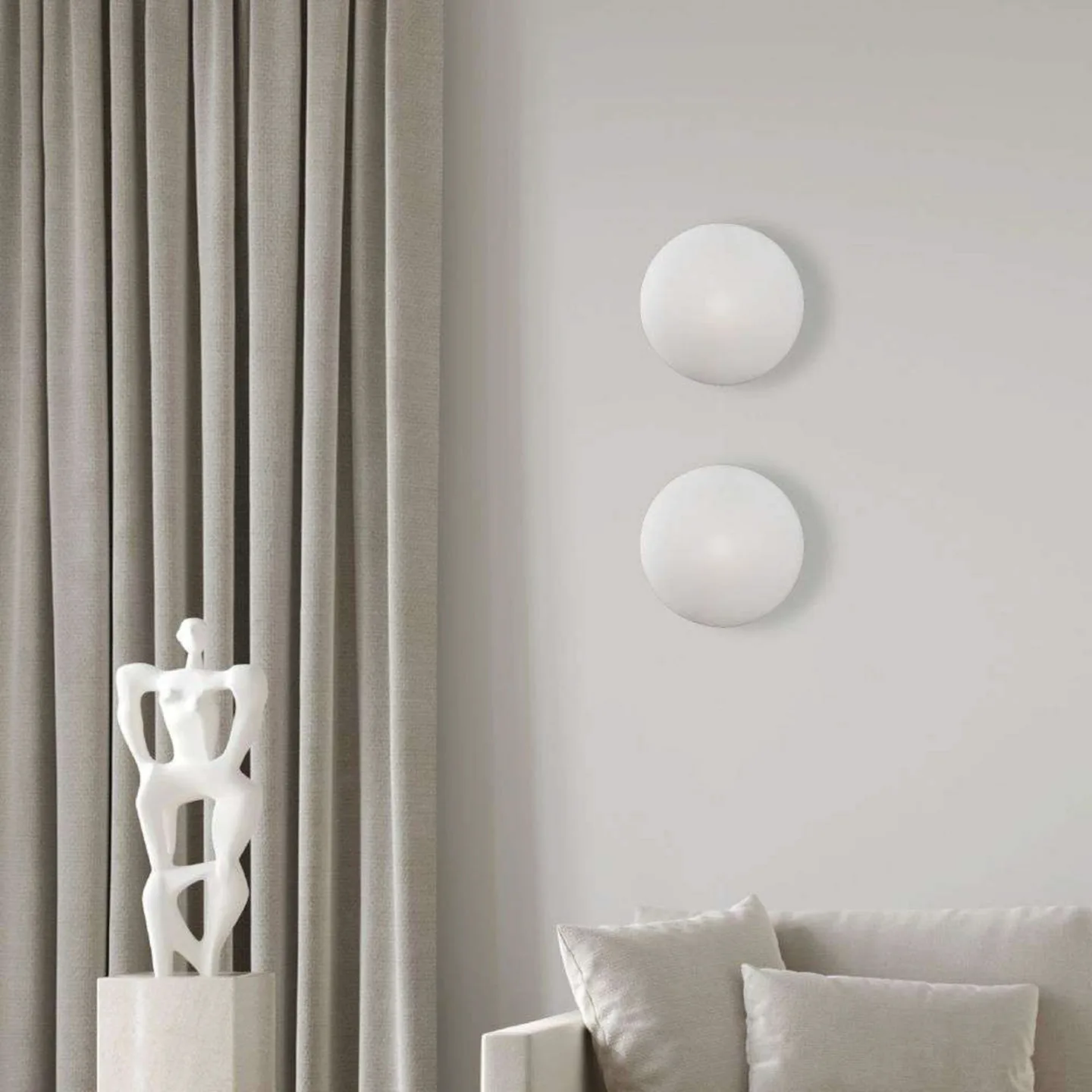 Eggy Pop Up tak-/vägglampa, Ø 32 cm, vit - CPH Lighting - Sovrum - Plast