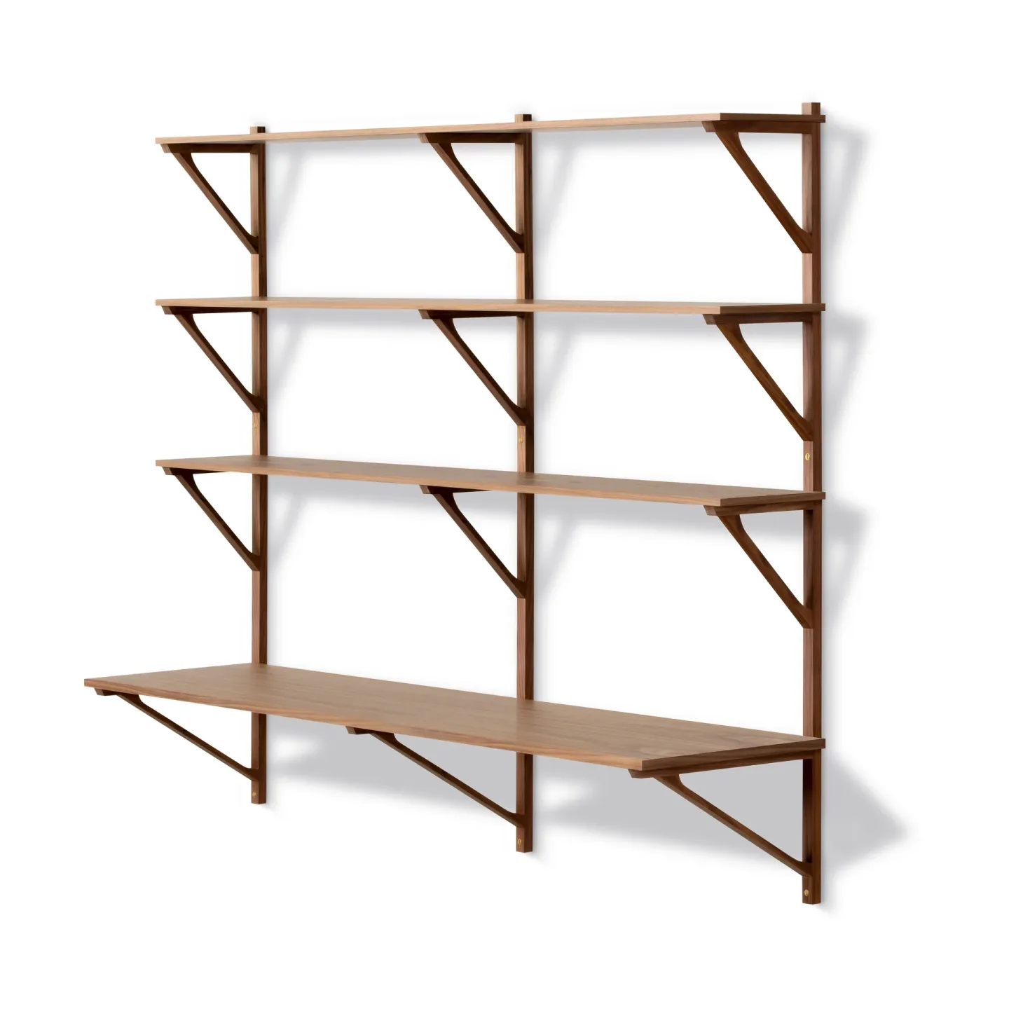 Fredericia Furniture BM29 Regal mit Schreibtisch 149x134 cm Walnut-Lack
