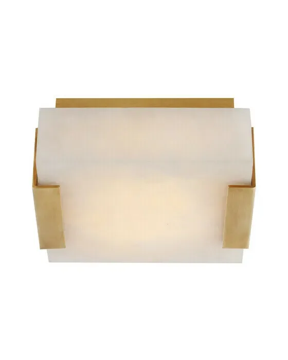 Covet Low Clip Solitaire Flush Mount Brass