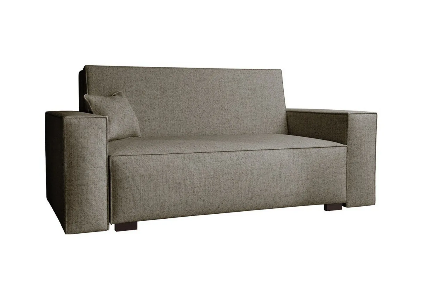 Denegal 2-sits liten bäddsoffa i Tyg - Brun , Beige