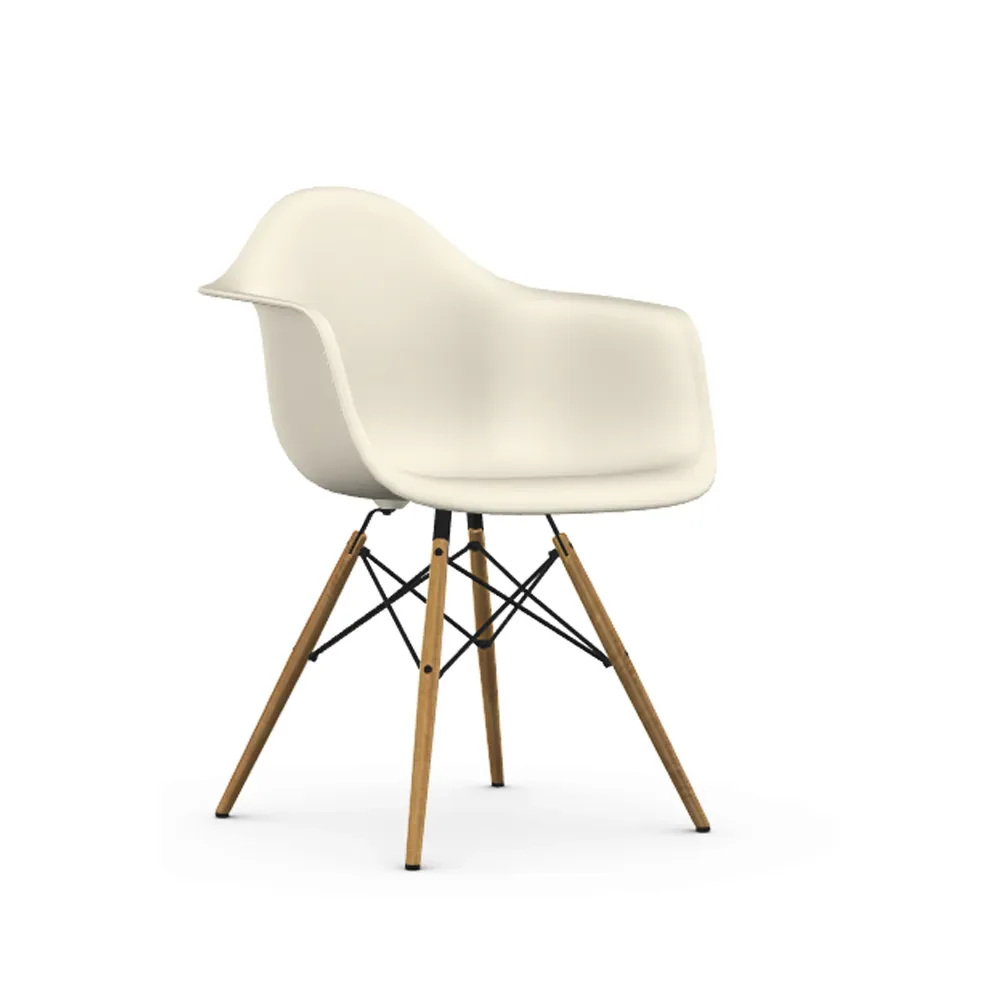 Vitra Eames Plastic Armchair RE DAW stol 11 pebble-ash