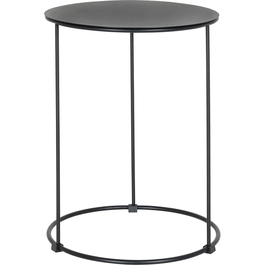 MyDeal Beistelltisch Leilani Schwarz Metall 38 cm