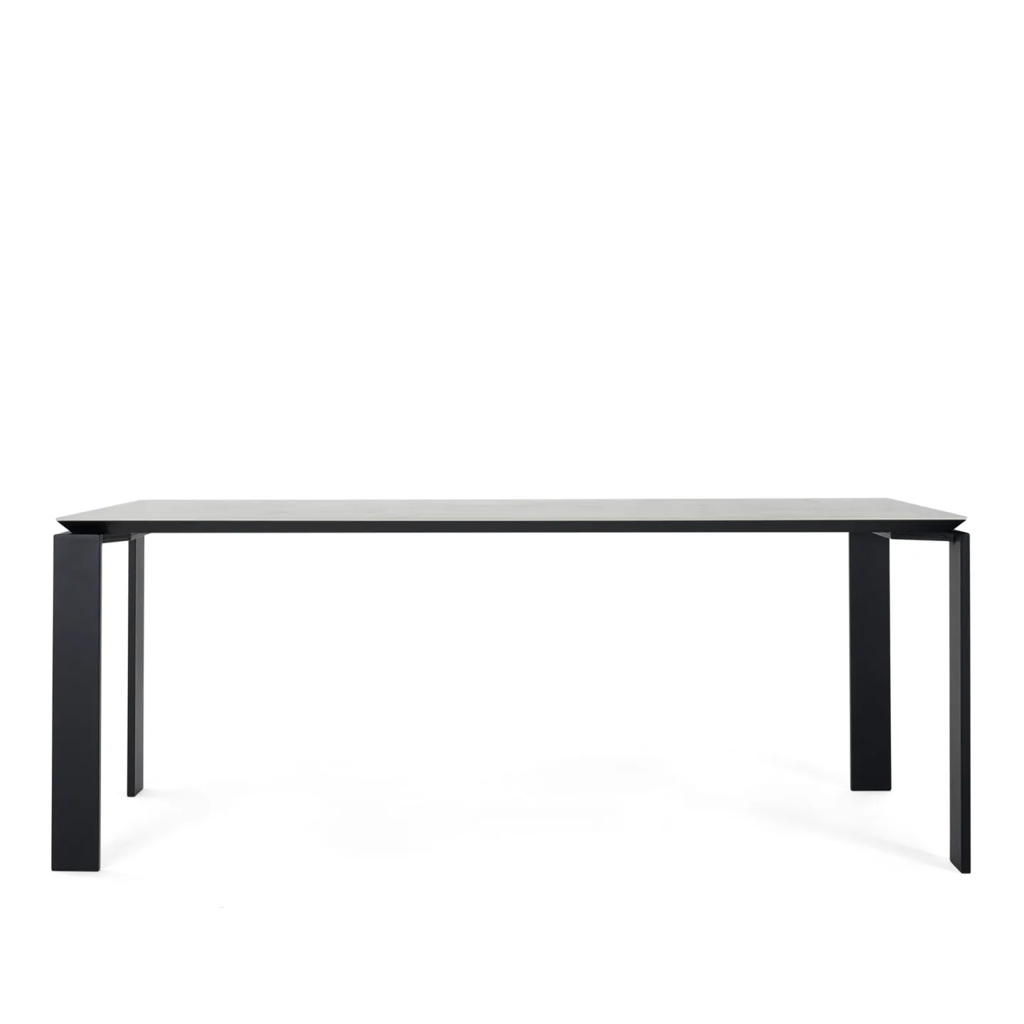Kartell - Four Table Marble Finish 6523, 190x79, White/Black - Skrivbord - Ferruccio Laviani - Svart,Vit - Metall/Sten
