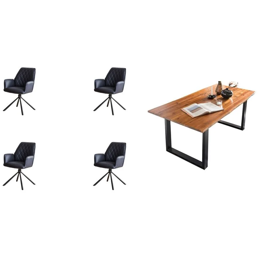 Essgruppe Eats natur Akazie/Mikrofaser B 160 T 85 cm 4