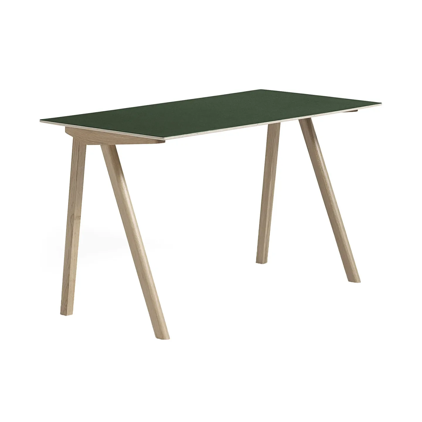 HAY CPH90 2.0 skrivbord 65x130 cm Green linoleum-lacquered oak