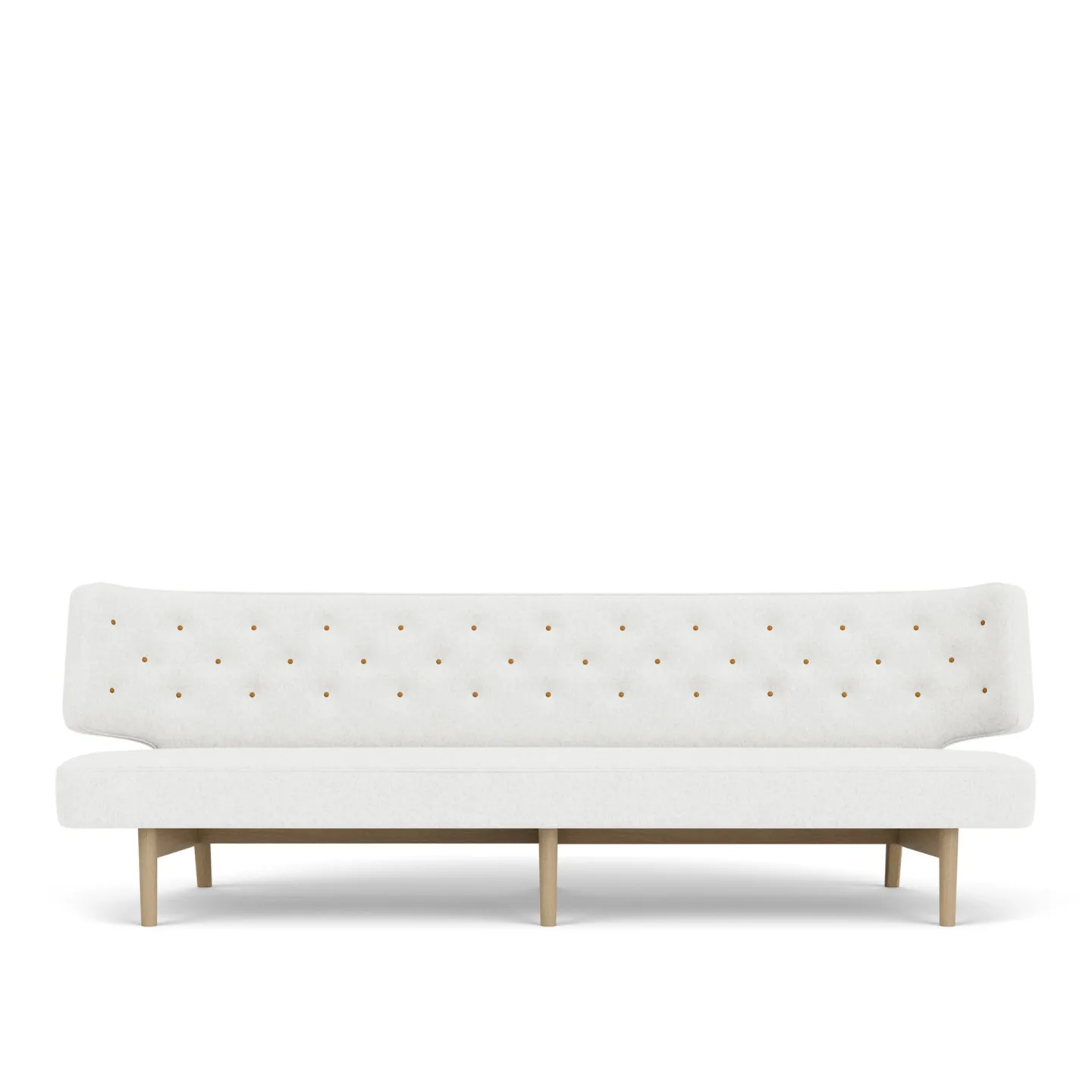 Audo Copenhagen - Radiohus Sofa P3 Natural Oak / Buttons Dakar 0250 / Hallingdal 0110 - Soffor - Vilhelm Lauritzen - Grå