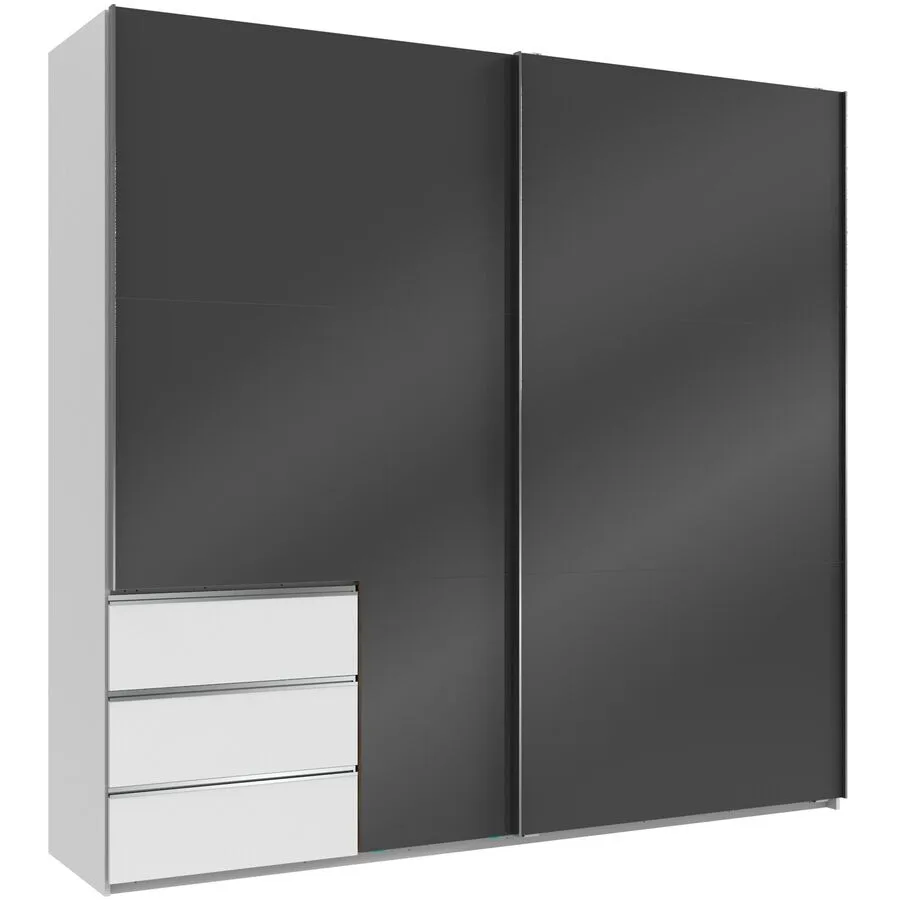 Kleiderschrank Sanko grau Holzwerkstoff B 250 cm