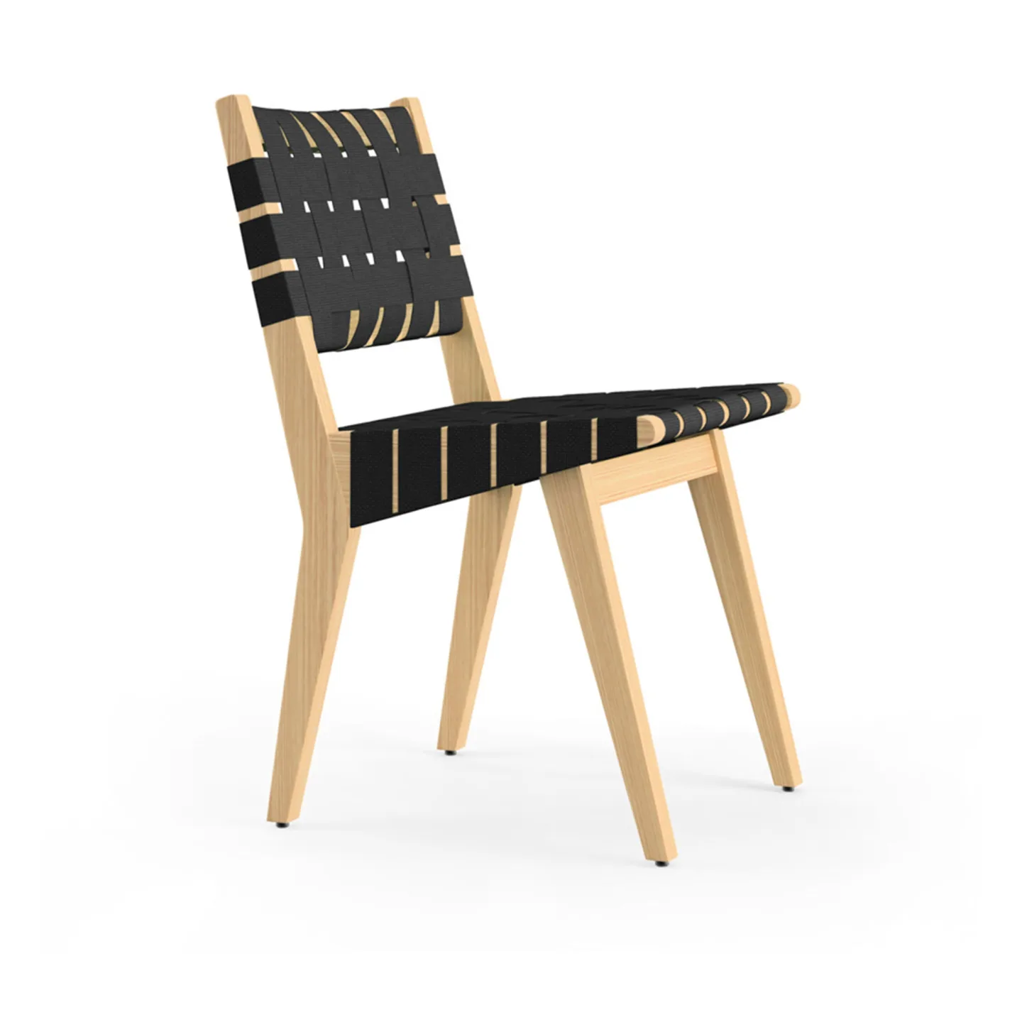 Knoll - Risom Side Chair, Svart - Matstolar - Jens Risom - Svart - Bomull/Trä
