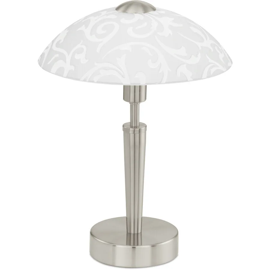 Eglo Tischlampe Solo Grau Stahl 32 cm - Farbe: Nickel matt