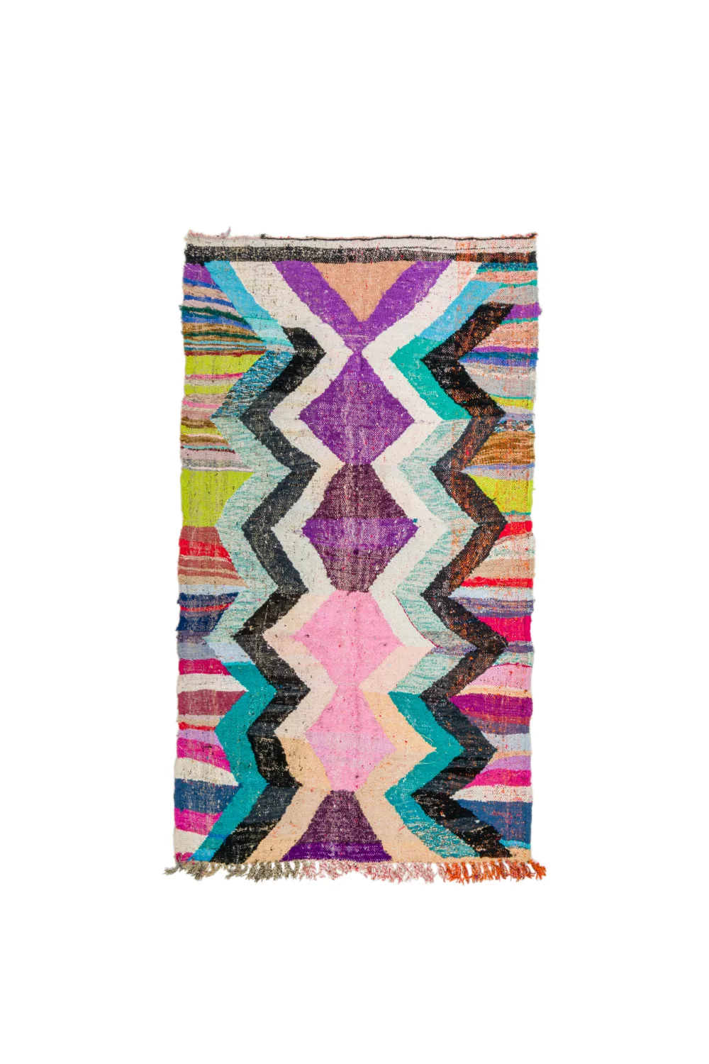 Marokkansk Boucherouite-teppe 130 x 235 cm (Størrelse: 130 x 235 cm)