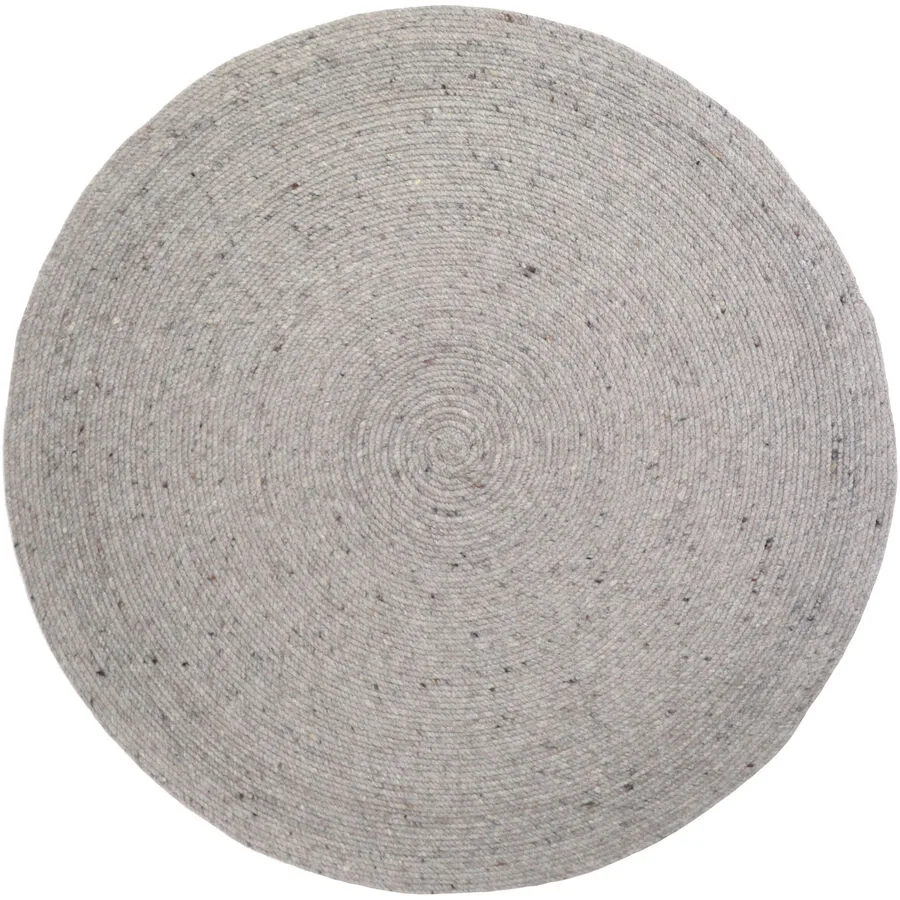Teppich Juha Grau Wolle 140 cm 140 cm - Farbe: Grey