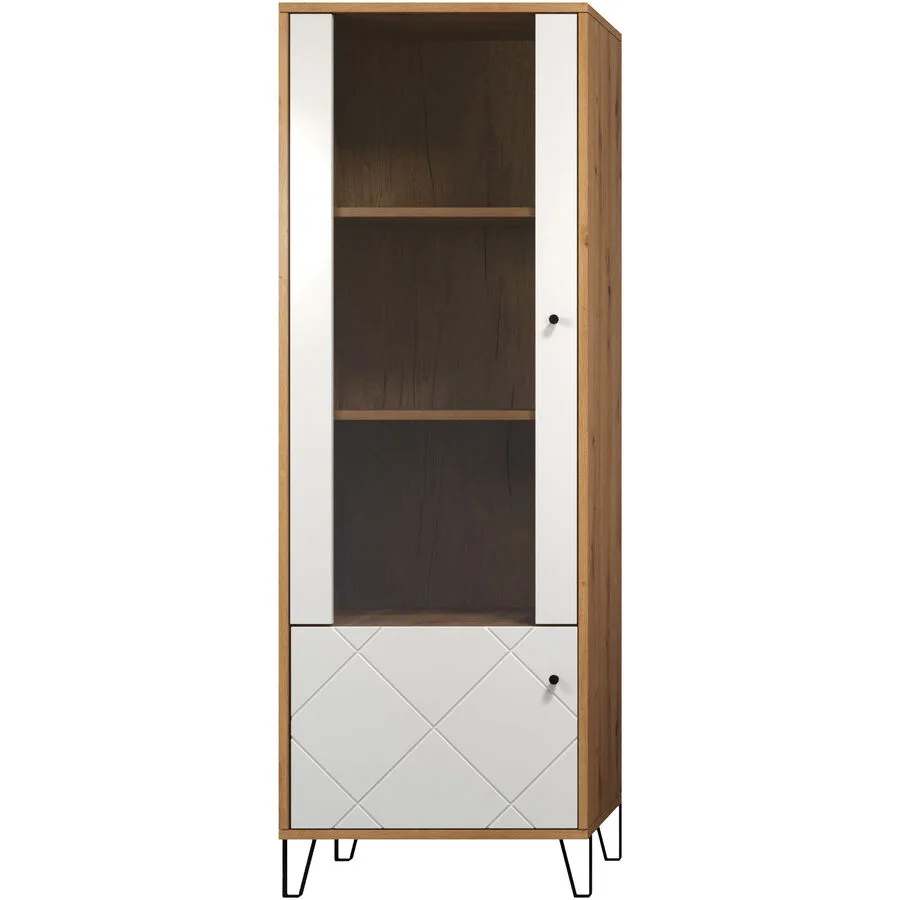 Vitrine Clara eiche Holzwerkstoff B 63 H 172 cm