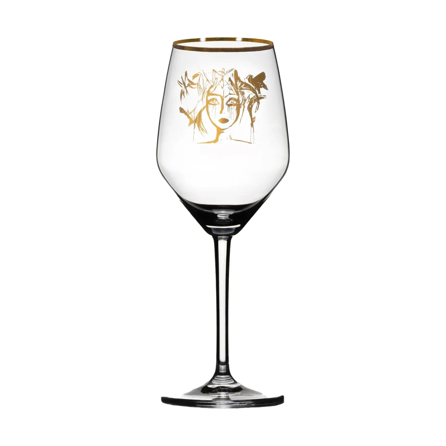 Slice of Life Vitvinsglas 22 cm - Guld