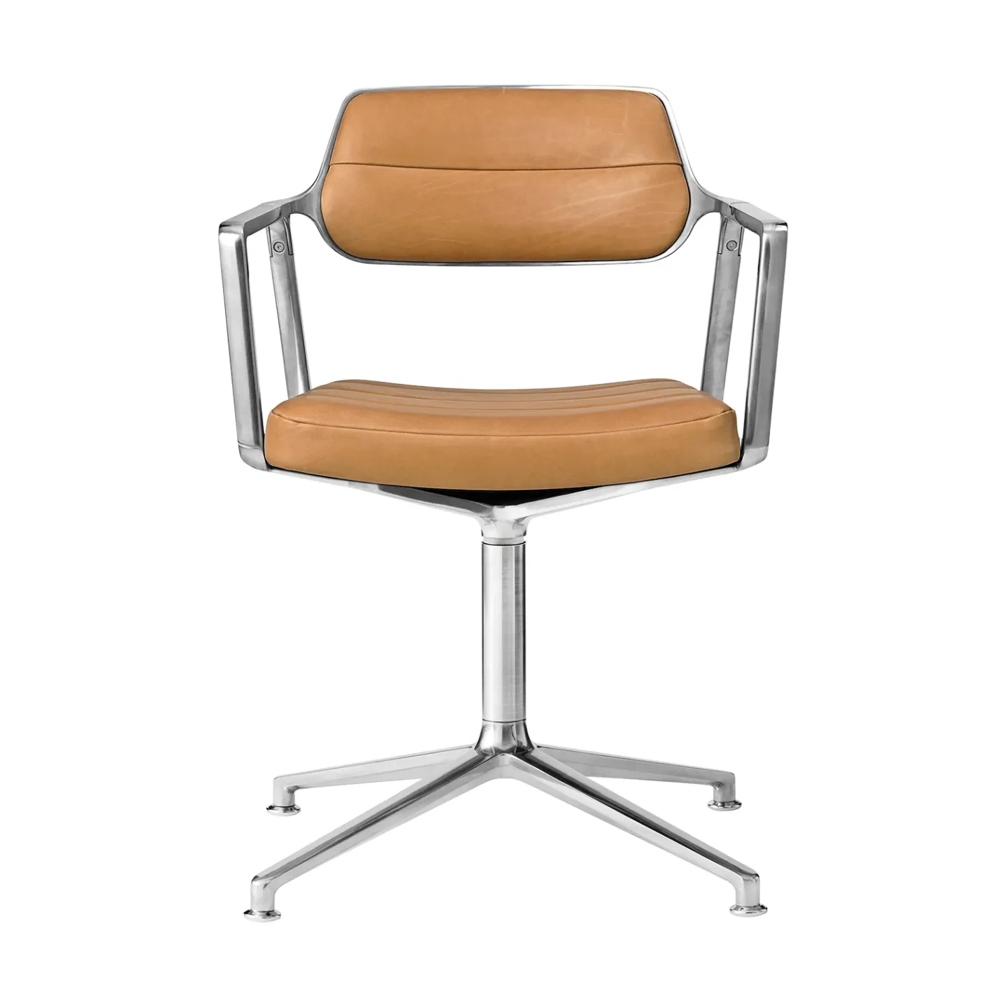 Vipp Vipp453 Swivel kontorsstol Leather camel-pol. aluminium