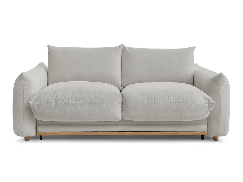 3er Sofa BOBOCHIC ERNEST Stoff hellgrau