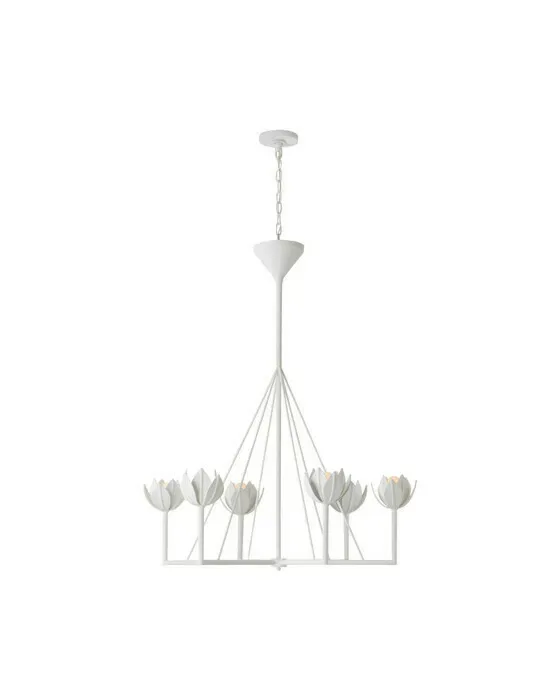 Alberto Large Single Tier Chandelier White