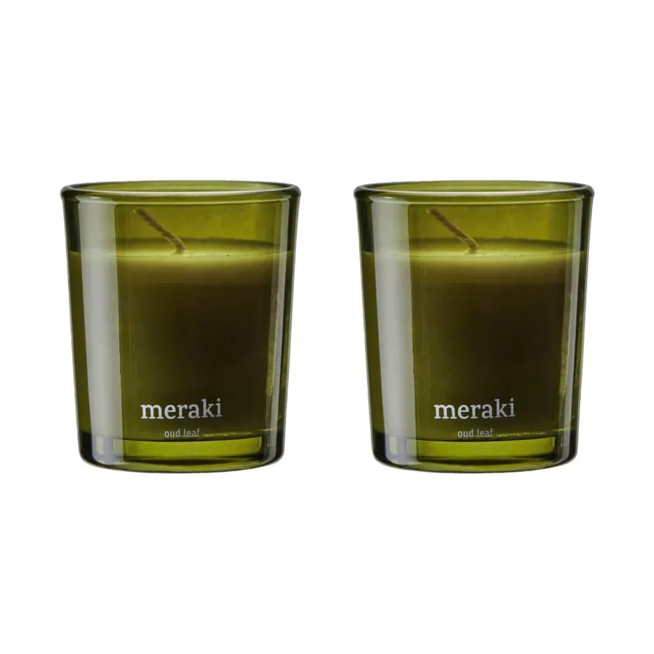 Meraki Meraki Duftkerze 12 Stunden 2er-Pack Oudblatt