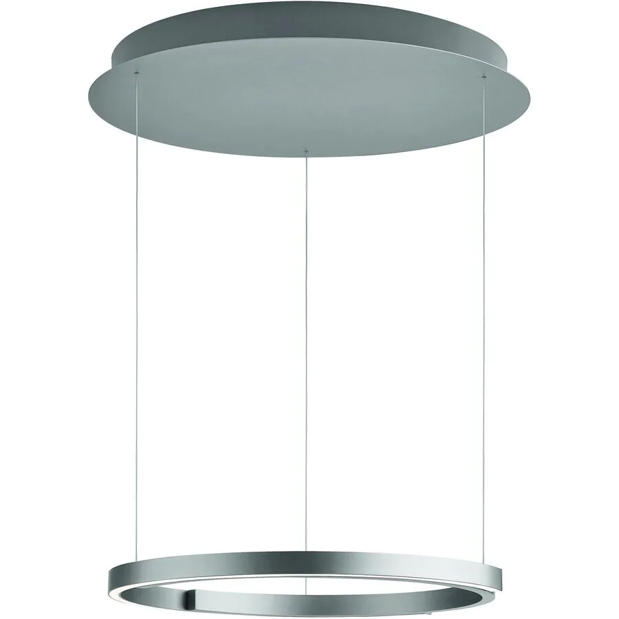 Designer-Pendellampe Bankamp Rings aluminium matt dimmbar D 55 cm - Farbe: Alu matt - LED - Lichtfarbe: Extra warmweiss - Helles Neutralweiss -