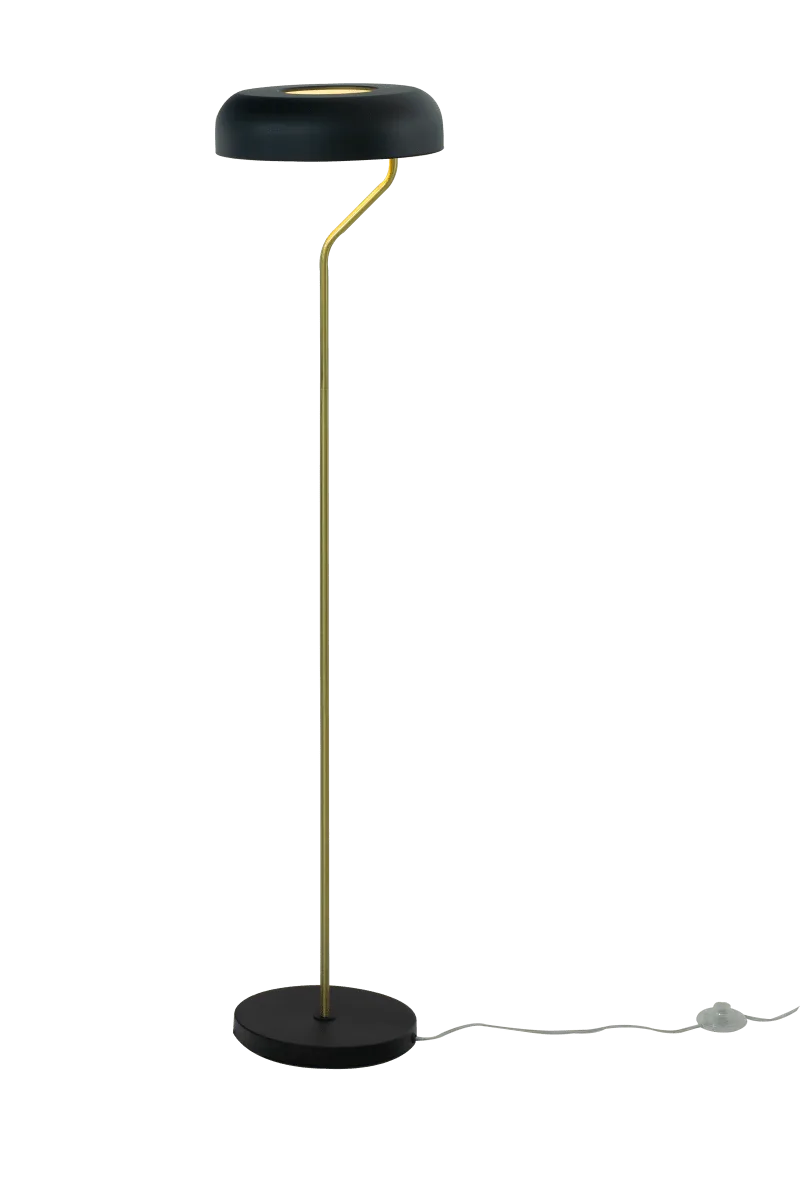 Aneta Lighting - Bremen - Golvlampa - Svart/mässing
