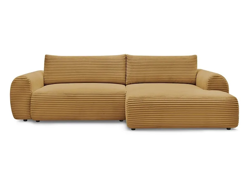 Ecksofa BOBOCHIC LUCIEN Cord-Stoff gelb