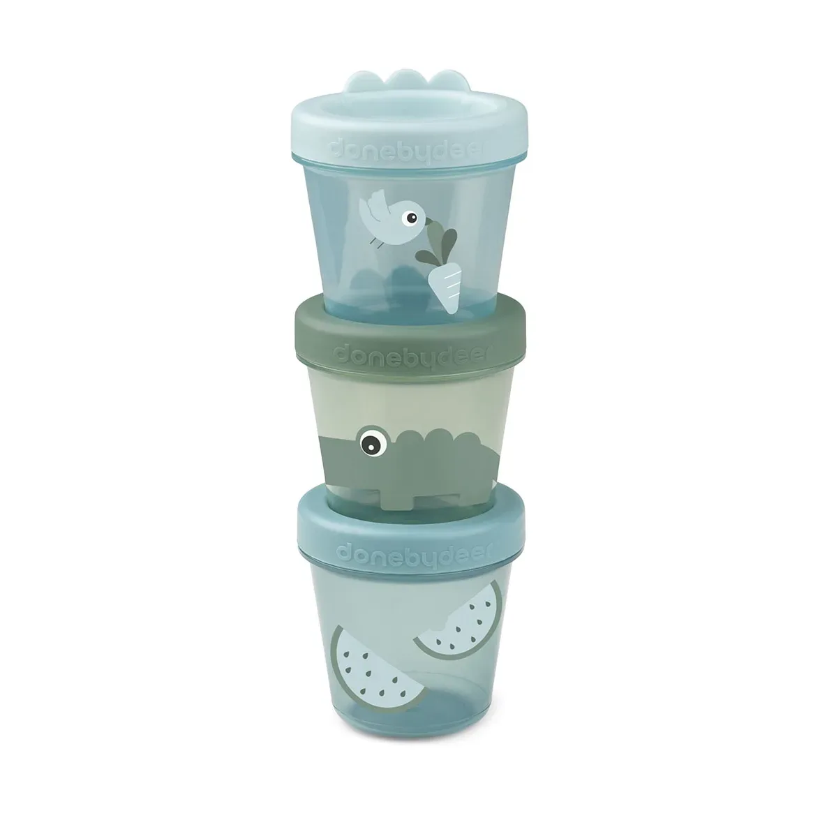 Done by deer Croco Lunchbox 3er-Pack Green
