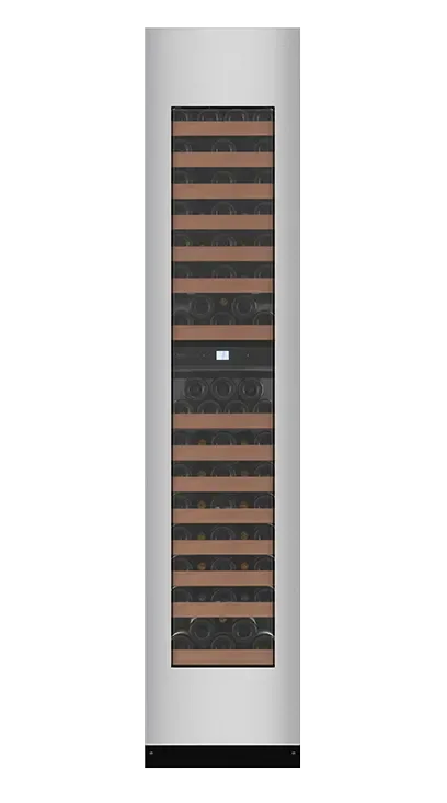 Exklusiver Einbau-Weinkühlschrank 45 cm - Edge 45D Edelstahl, rostfrei, leise, 2 Temperaturzonen, Hochschrank