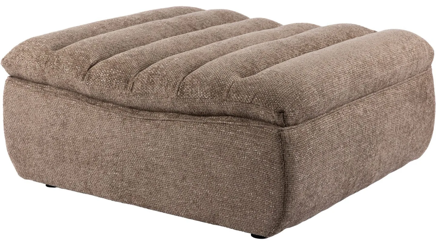 Valdoro Fotpall i tyg 120 cm - Mink