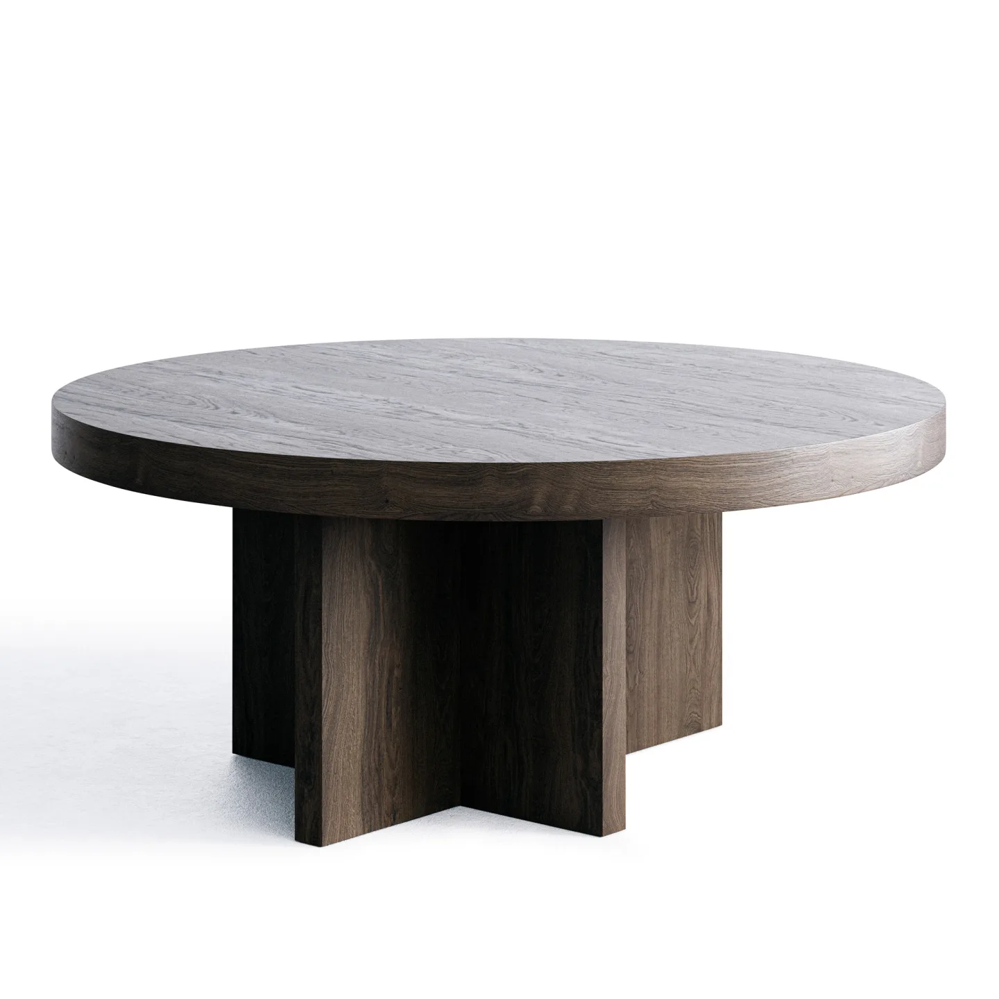 Länna - L.A. Round Coffee Table Ø90 Dark Oak - Soffbord - Lotta Agaton - Brun - Trä