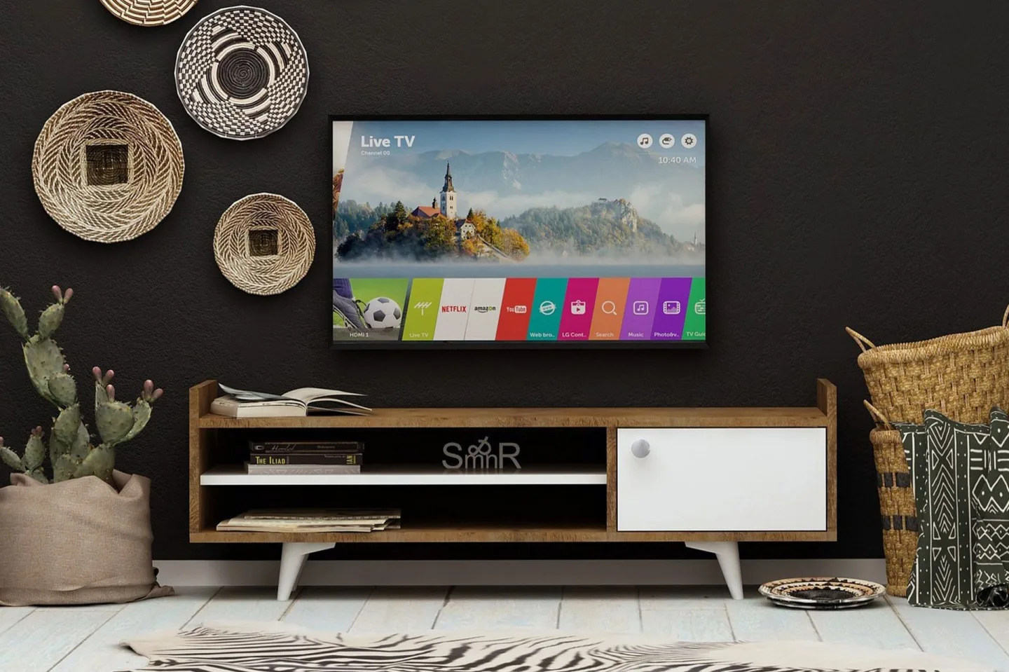 Mod Design Tv-bänk 120 cm - Trä/Vit