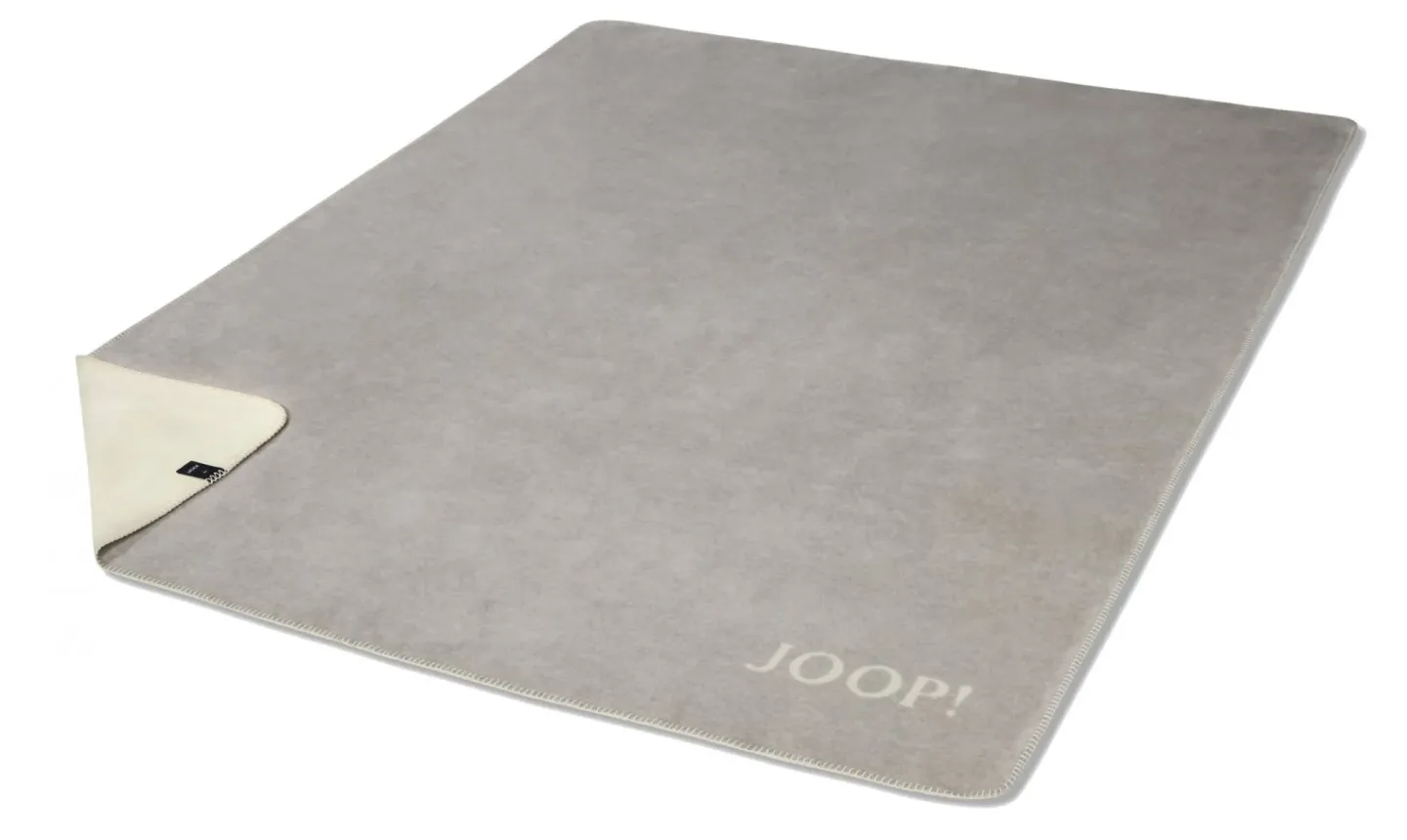 Biederlack Plaid Uni-Doubleface, Rauch-Ecru 150x200 cm Beige | Schubiger Möbel