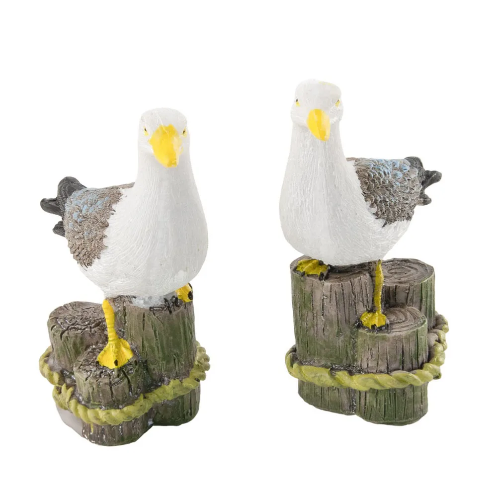 Fiskmåsar på 3 stockar 7 cm - 2 set