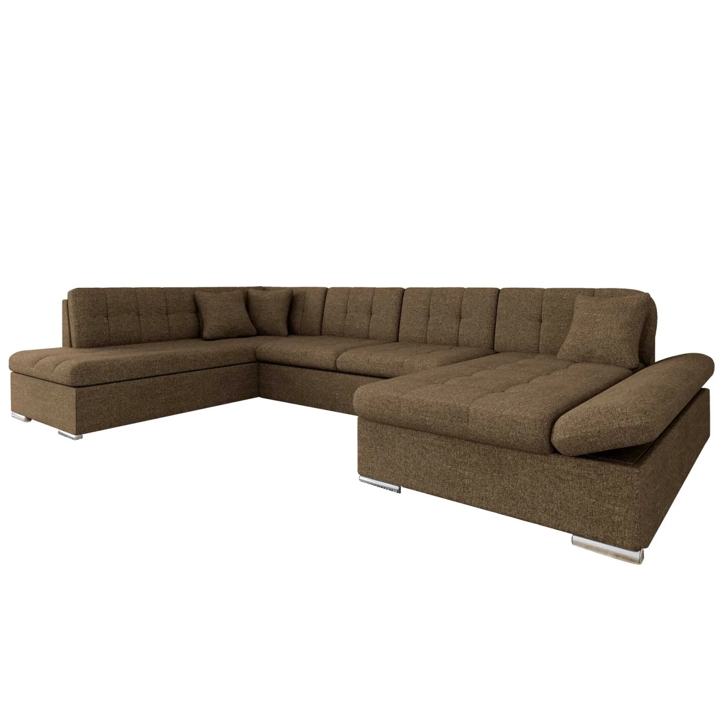 Zumar Bäddsoffa med Divan och Schäslong 5-sits - Brun