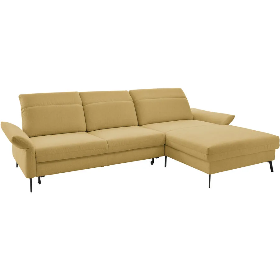 Ecksofa Josephine Rechts Stoff curcuma B 312 T 222 cm