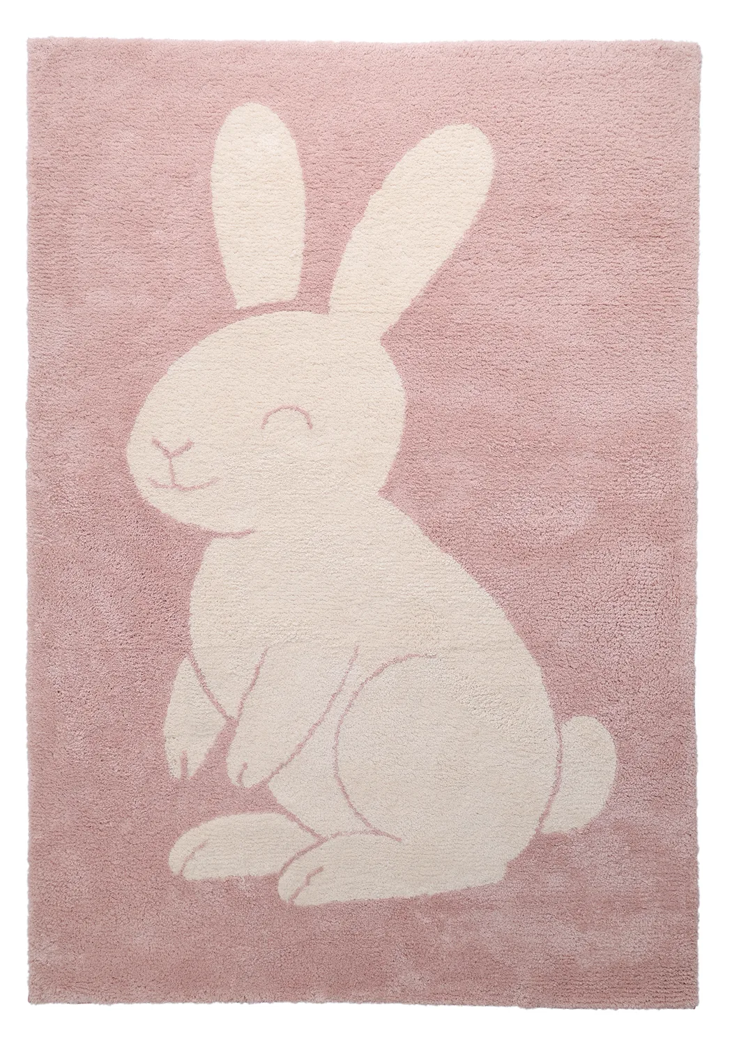 Barneteppe - Soft Bunny (rosa/krem) (Størrelse: 130 x 190 cm)