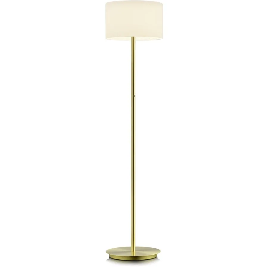Designer-Stehlampe Bankamp Grazia Messing matt H 147 cm - Material: Messing/Glas - LED - Lichtfarbe: Extra warmweiss - LED Energiesparlampen