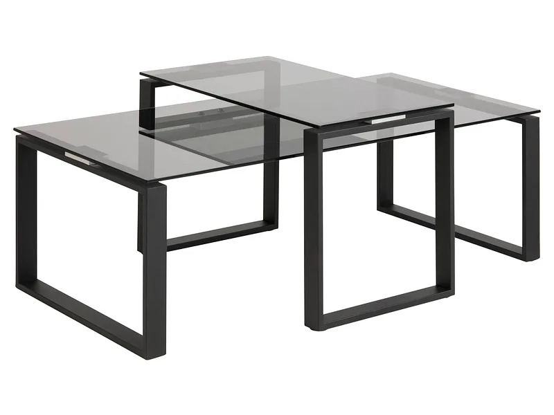 Set für Couchtische KATRINE 115x69x45cm schwarz