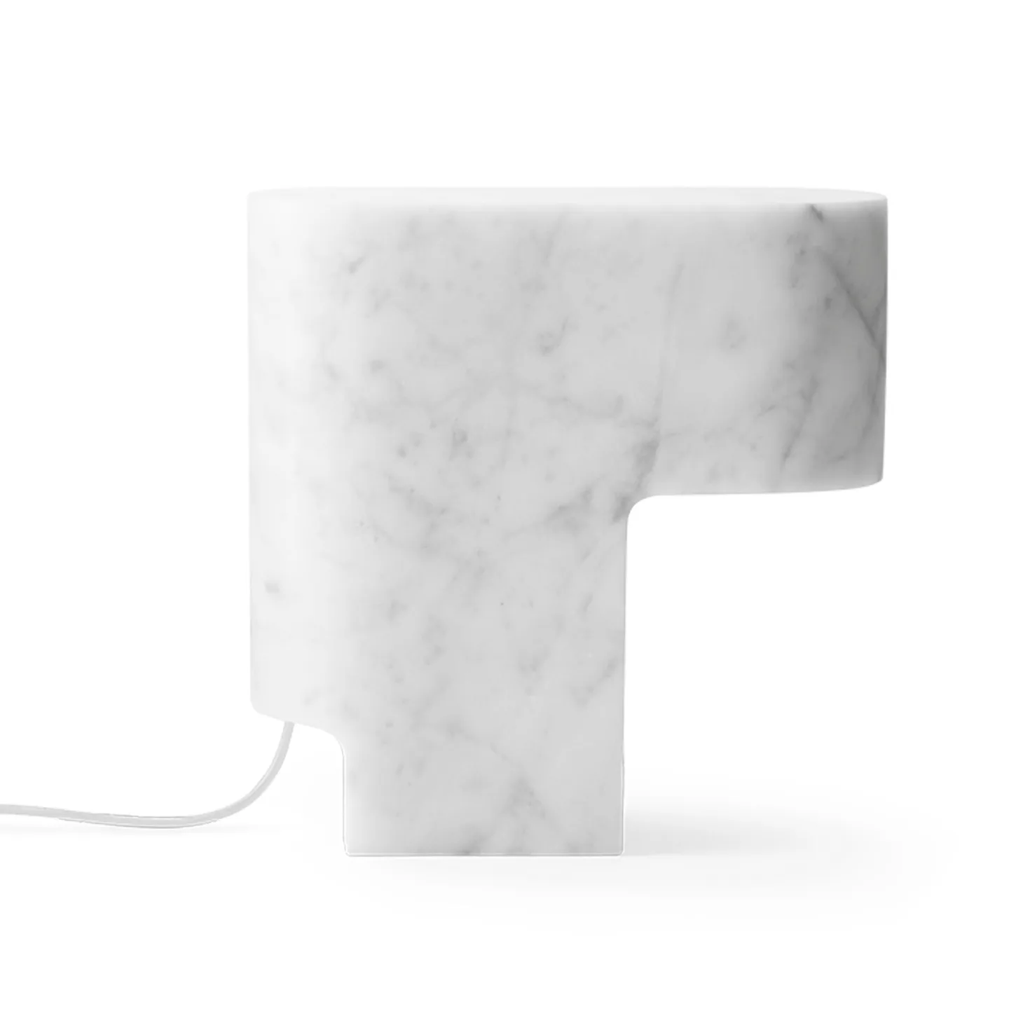 Wastberg+ - Pawson W223 bordslampa marmor - Bordslampor - Vit - Naturmaterial
