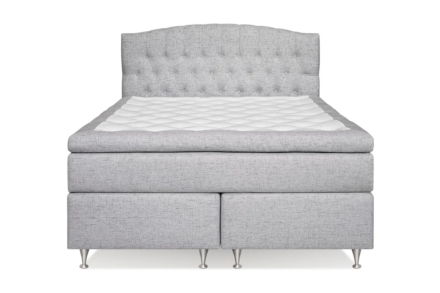Belda Kontinentalsäng 160x200Fast/Medium - Ljusgrå