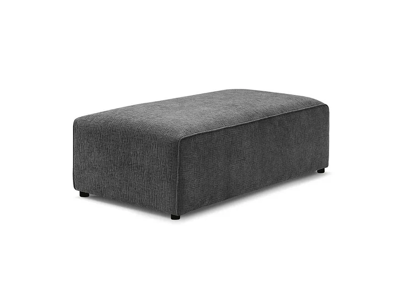 Hocker BOBOCHIC MEGEVE 70x140x45cm stoff mit textur dunkelgrau